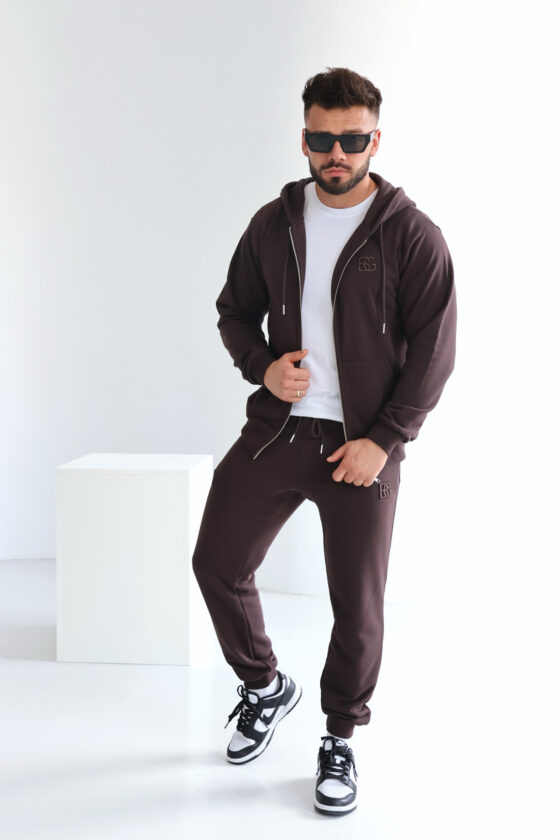 Spodnie dresowe męskie gorzka czekolada – BG BRAND