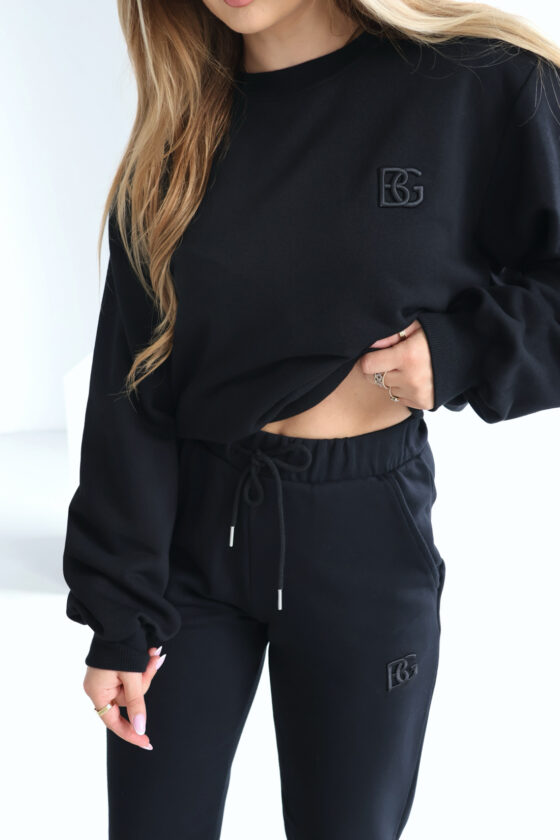 SPODNIE DAMSKIE BG BRAND | CZARNY-CZARNY