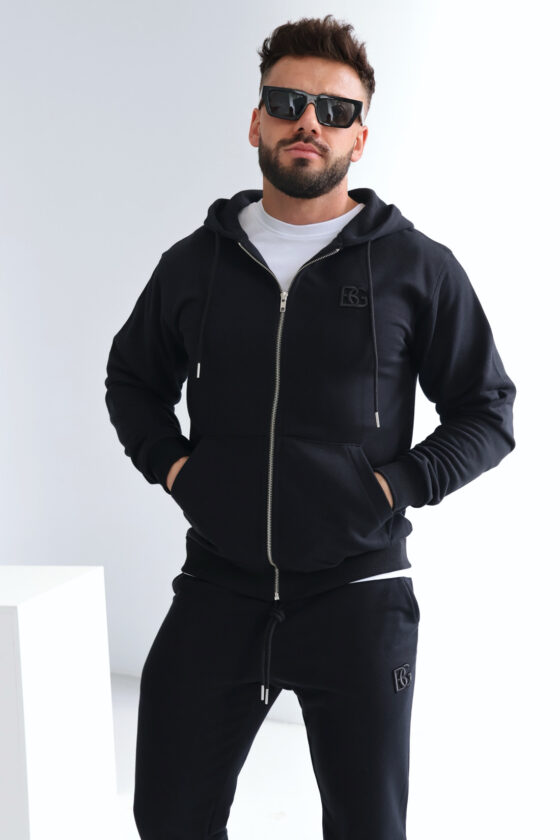 Bluza męska rozpinana czarna – BG ZIPPY