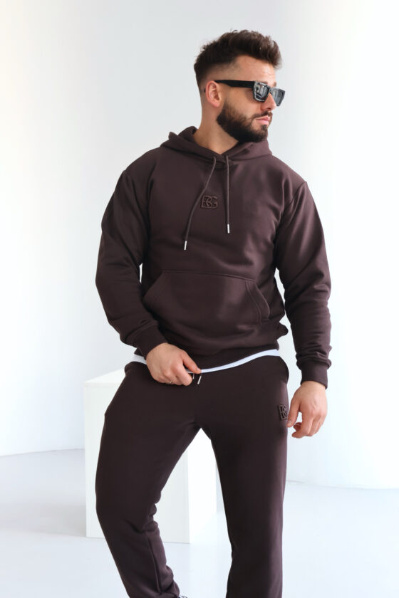 Bluza kangurka męska gorzka czekolada – BG KANGOO