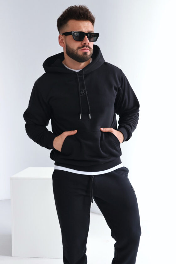Bluza kangurka męska czarna – BG KANGOO