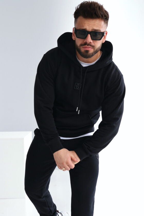 Bluza kangurka męska czarna – BG KANGOO