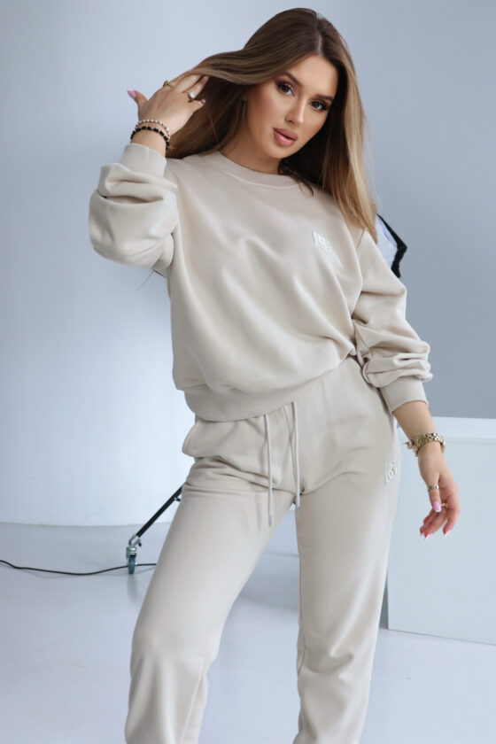BLUZA DAMSKA BG BASIC | JASNY BEŻ