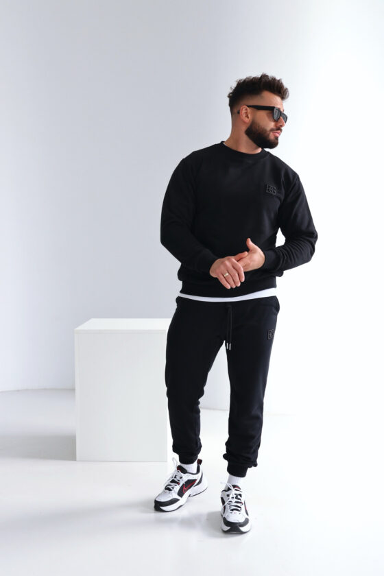 Bluza męska bez kaptura czarna – BG BASIC