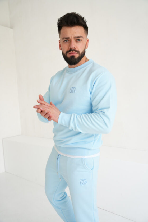 Bluza męska bez kaptura błękit – BG BASIC