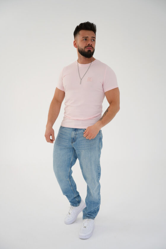 T-SHIRT MĘSKI BG BOND | JASNY RÓŻ