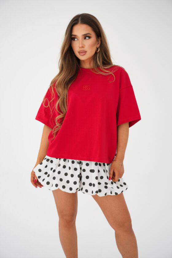 T-SHIRT DAMSKI BG OCEAN | CZERWONY