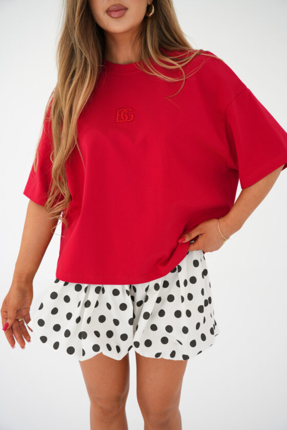 T-SHIRT DAMSKI BG OCEAN | CZERWONY