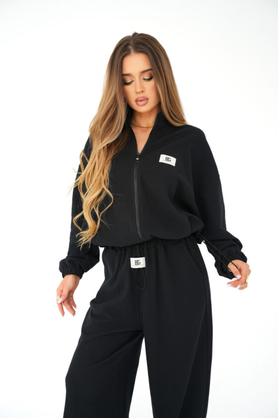 Bluza damska rozpinana bawełniana BG THE ONE – czarny
