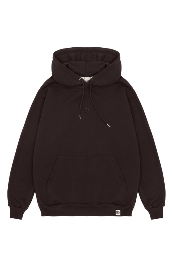 Bluza męska z kapturem BG LAYER – gorzka czekolada