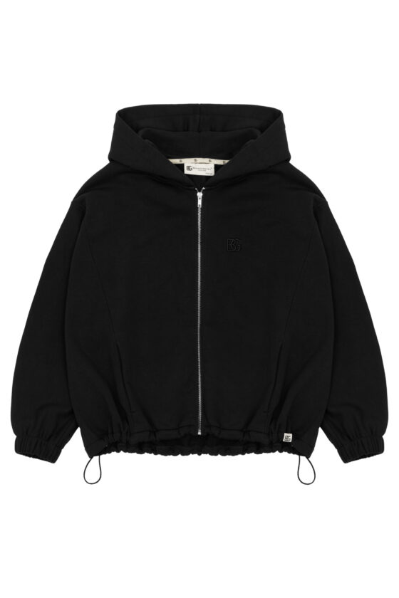 Bluza damska rozpinana z kapturem BG SHELL – czarny